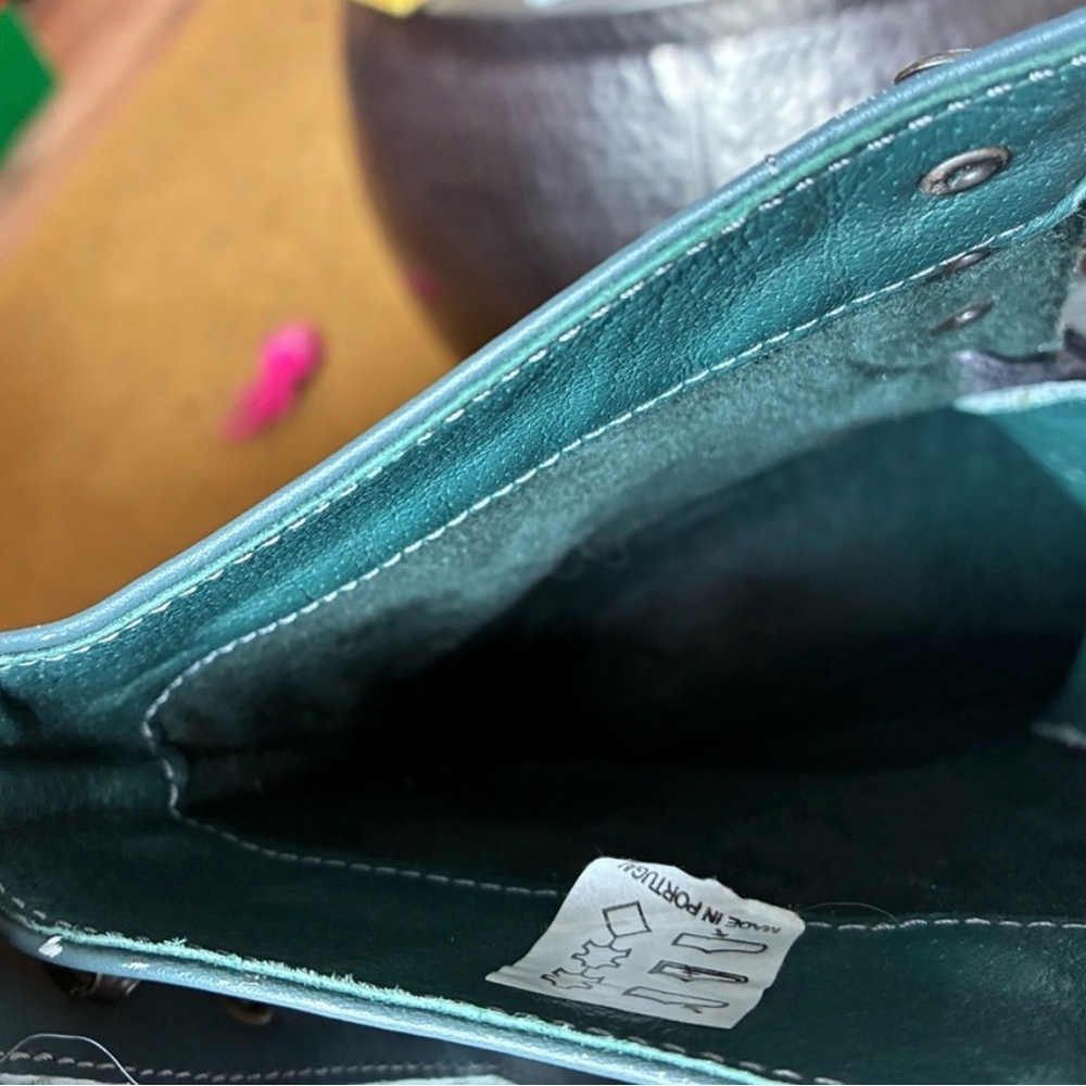 Gudrun Sjoden Women's Lace-Up Green/blue Grannie, Leather Ankle Boots - Picture 5 of 6